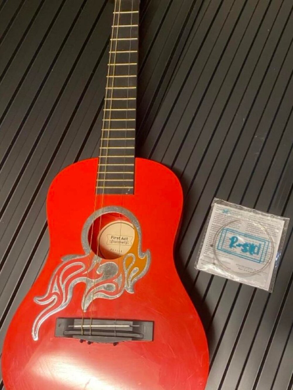 Vintage First Act Discovery Red Guitar